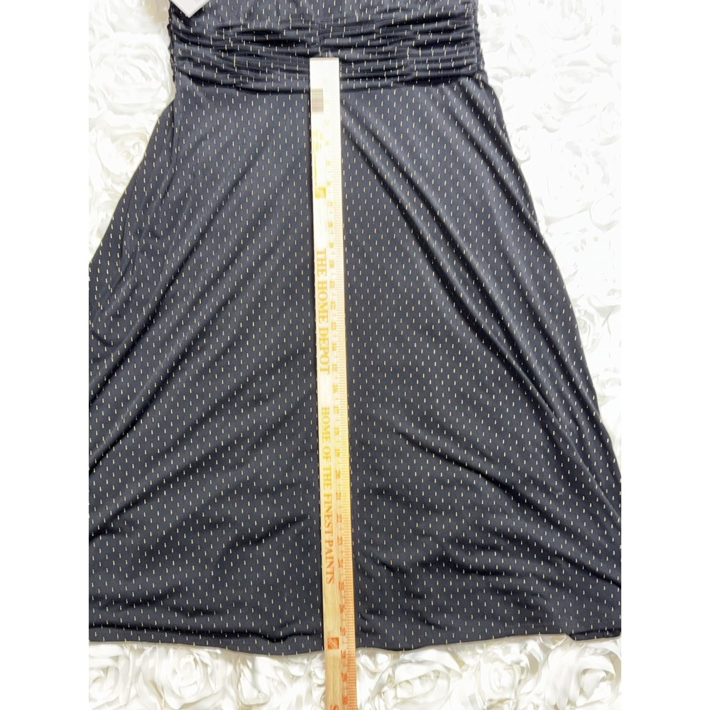 NWT Evan Picone Dress Black with Gold Studs. Calf Length Size 14 - Picture 4 of 5